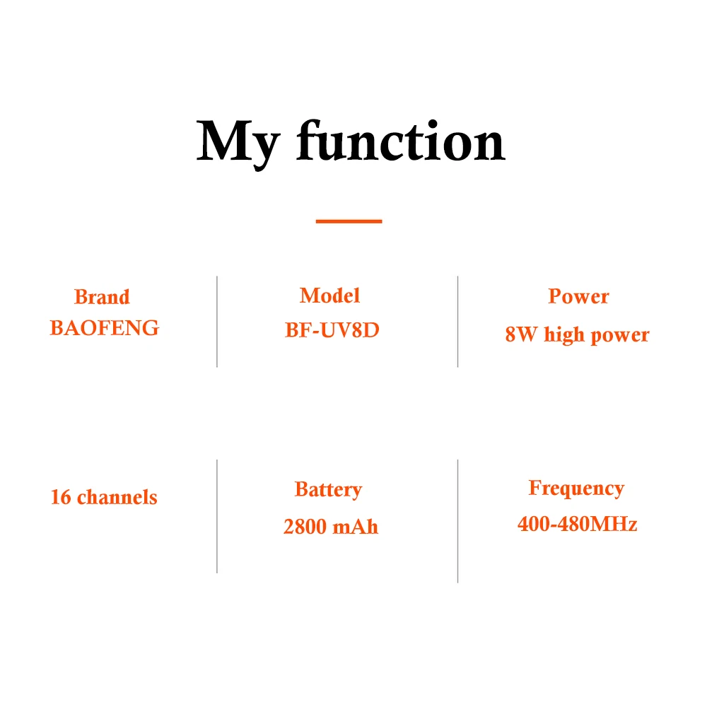 BaoFeng UV 8D портативная рация PTT двухстороннее радио UV8D портативное CB Ham Радио Comunicador