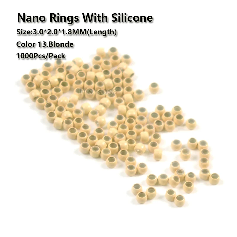 

Silicone Nano Ring 3.0*2.0*1.8MM 1000Pcs/Bottle Nano Ring Beads Micro Links Hair Extension Dark Brown