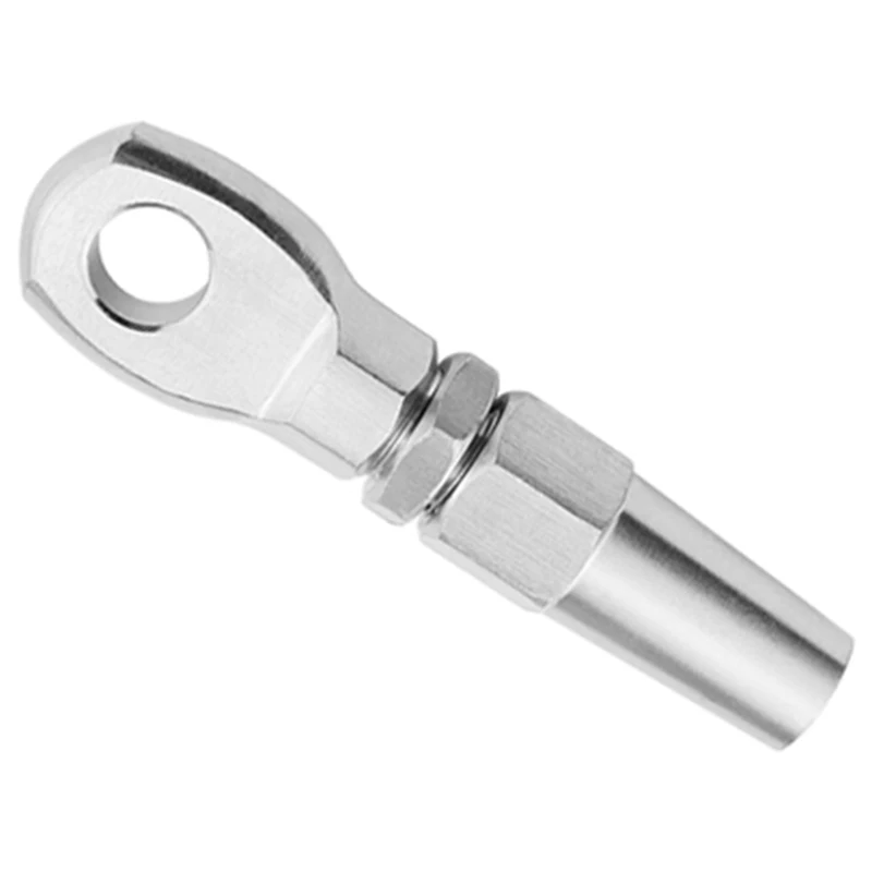 2Pcs Marine Grade 316 Stainless Steel Swageless Eye Terminal Wire Cable Rope Diy Fitting Rigging Hardware Balustrade Kit |