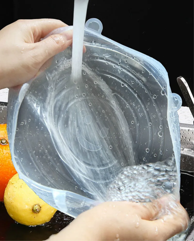 

12/6pcs Food Silicone Stretch Lids Universal Lid Silicone Bowl Pot Lid Silicone Cover Pan Cooking Food Fresh Microwave Cover