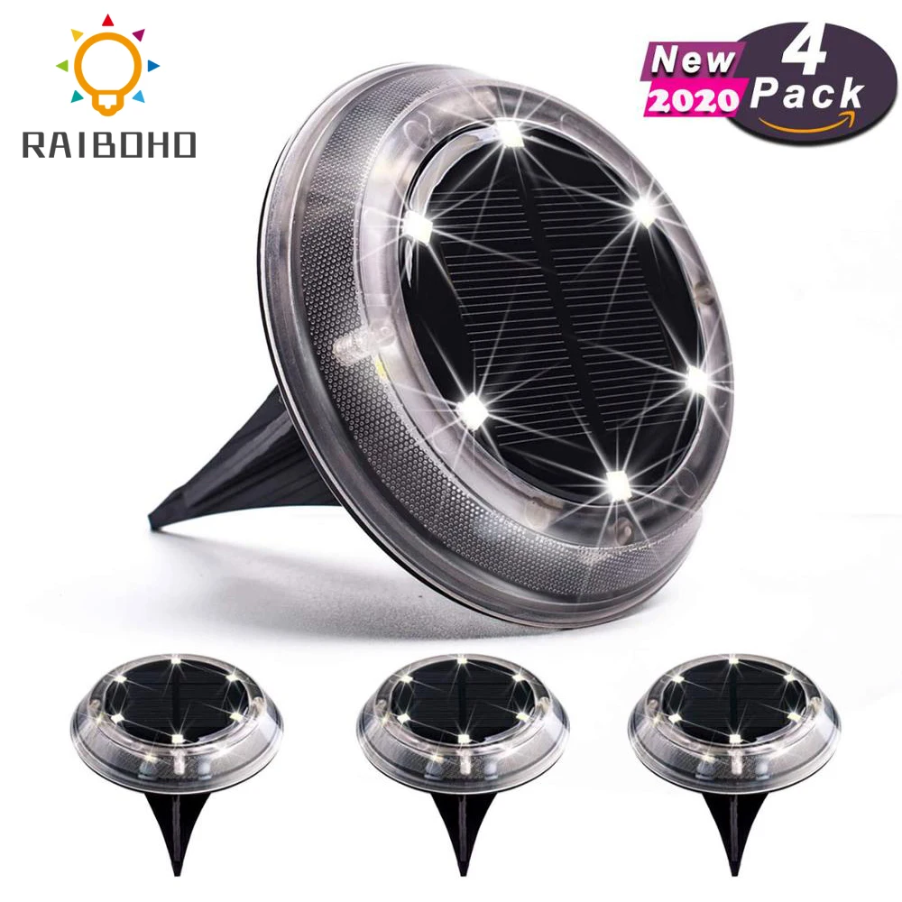 4 шт. в упаковке солнечные наземные огни наружные диски водонепроницаемые