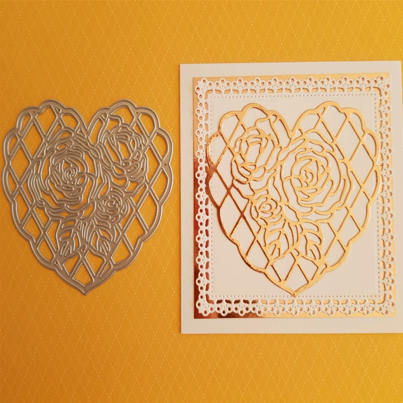 YINISE металлические режущие штампы любовь в форме цветка для трафареты