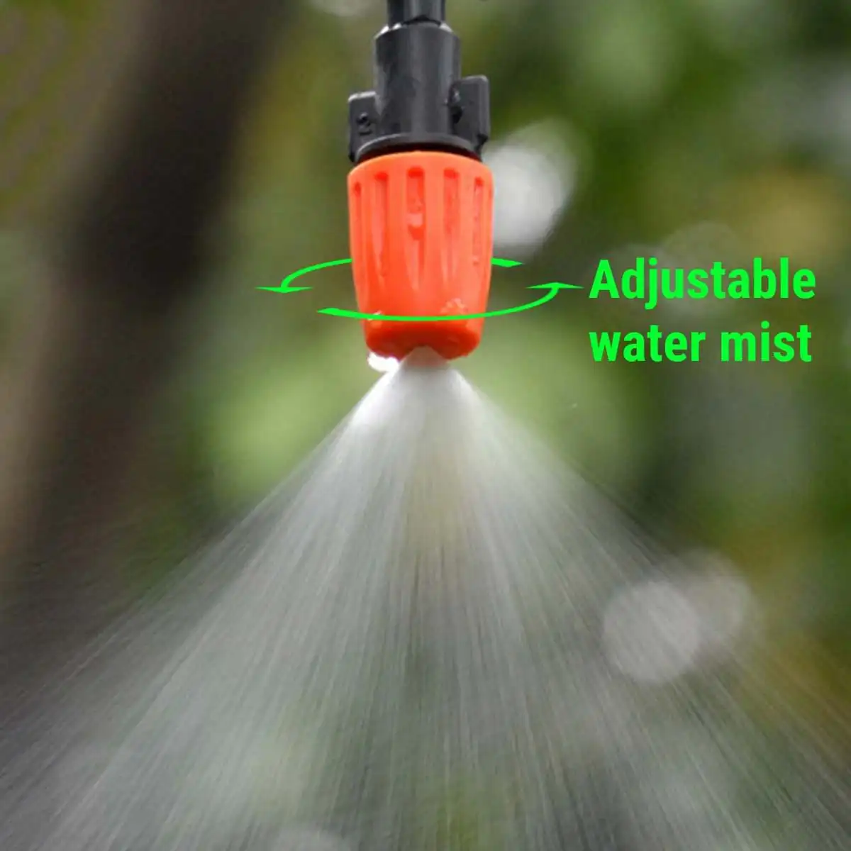 

1 Sets Fog Nozzles irrigation system Portable Misting Automatic Watering Garden hose Spray head 5m/8m/10m/15m/20m/25m Adjustable