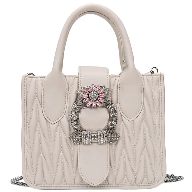 

Lady Tote Sweet bag 2021 Fashion New High quality PU Leather Women's Designer Handbag Diamond Lock Chain Shoulder Messenger Bag