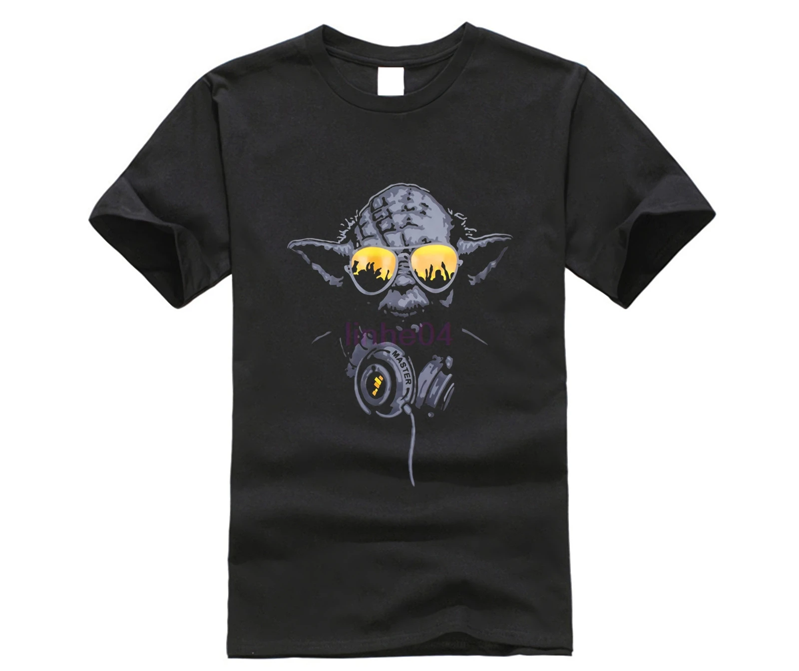 2018 Горячая Распродажа супер мода с круглым вырезом короткими рукавами Yoda Dj Jedi Master