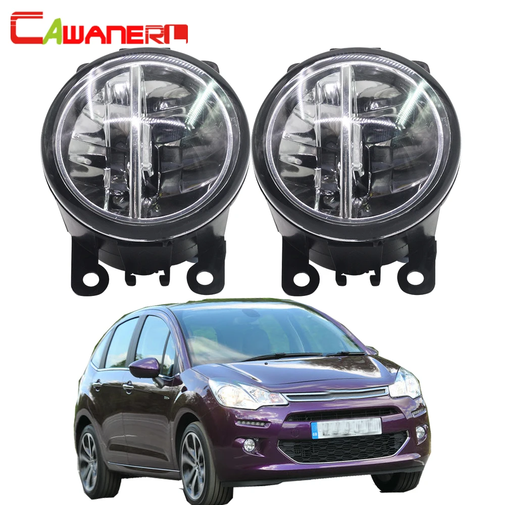Cawanerl для Citroen C3 FC _ хэтчбек 2005-2010 2 х автомобилей Светодиодный туман светильник 4000LM