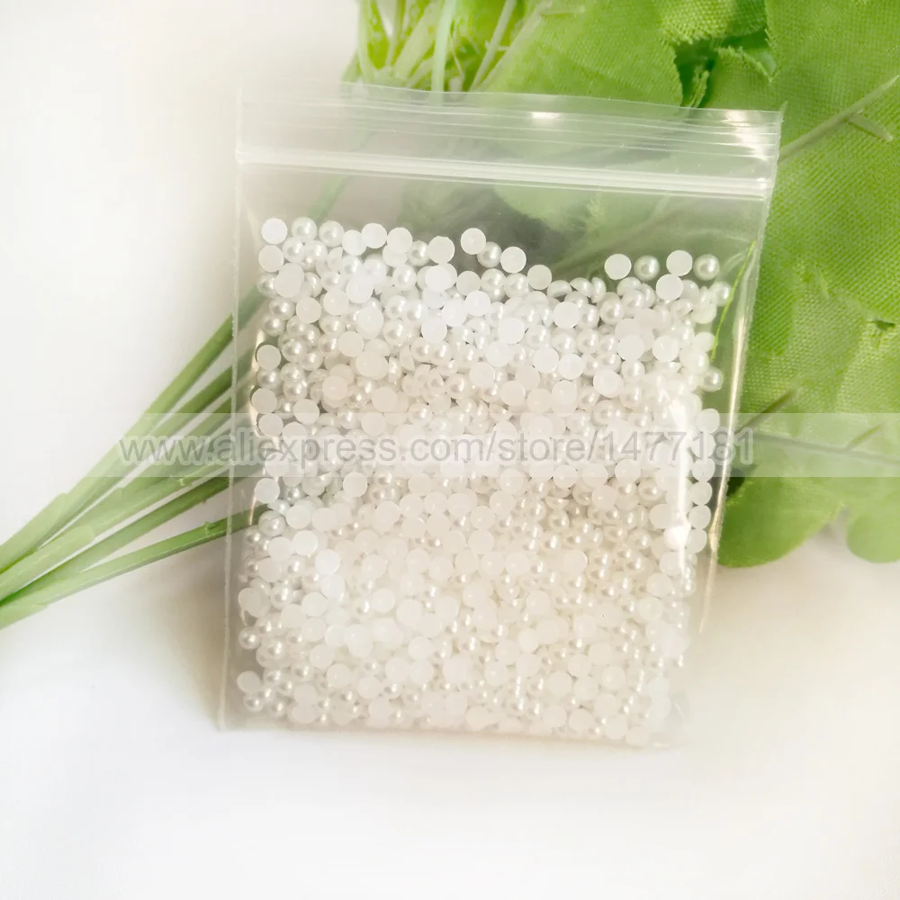 1000 шт. белый/цвет слоновой кости 4 мм полукруглые жемчужины с плоской задней