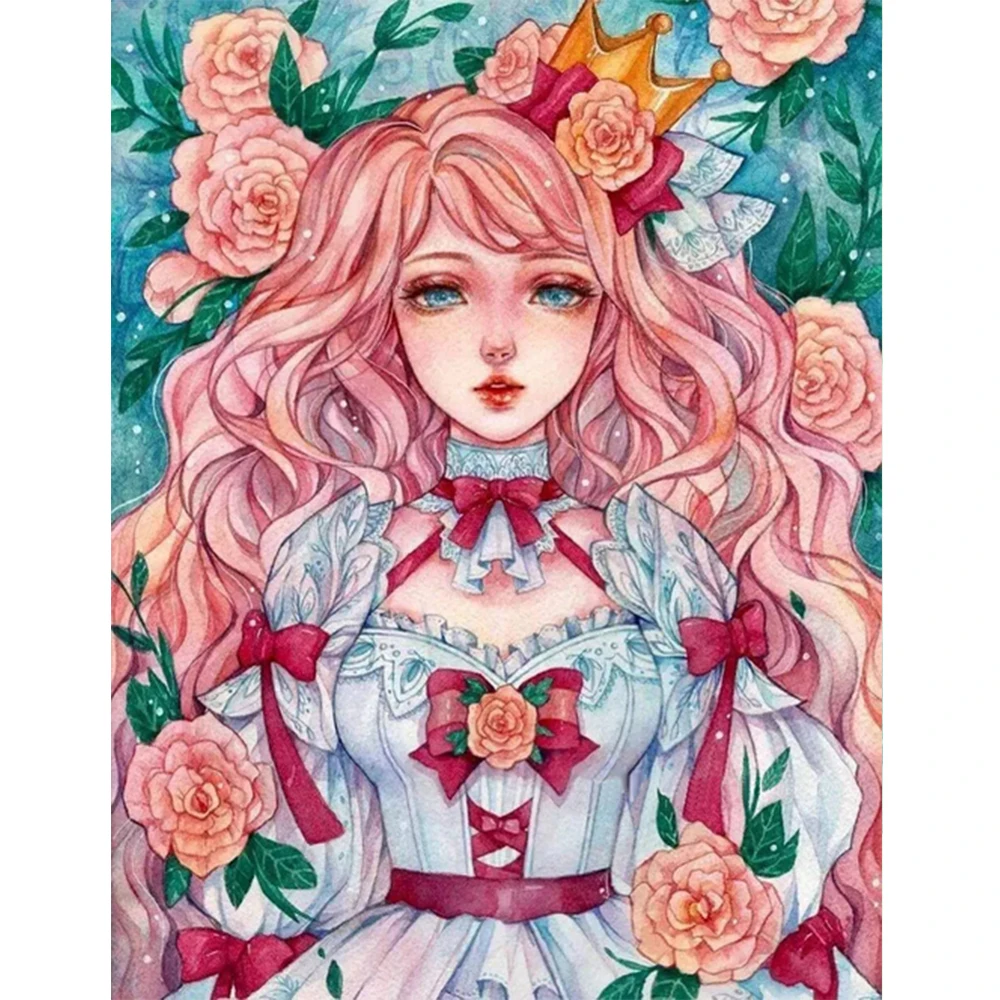 Набор для вышивки крестиком 11CT с цветочным принтом девушек | Дом и сад
