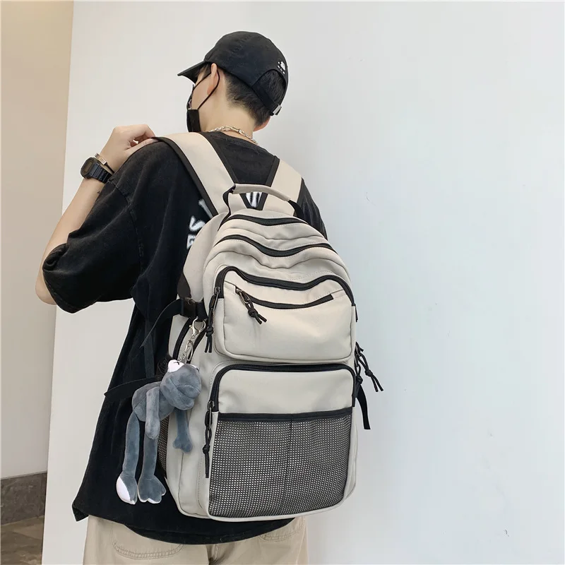 Tiptoegirls Mesh Pockets Nylon Travel Backpack Fashion Lady Laptop Bag College Schoolbag Frog Pendant Leisure | Багаж и сумки