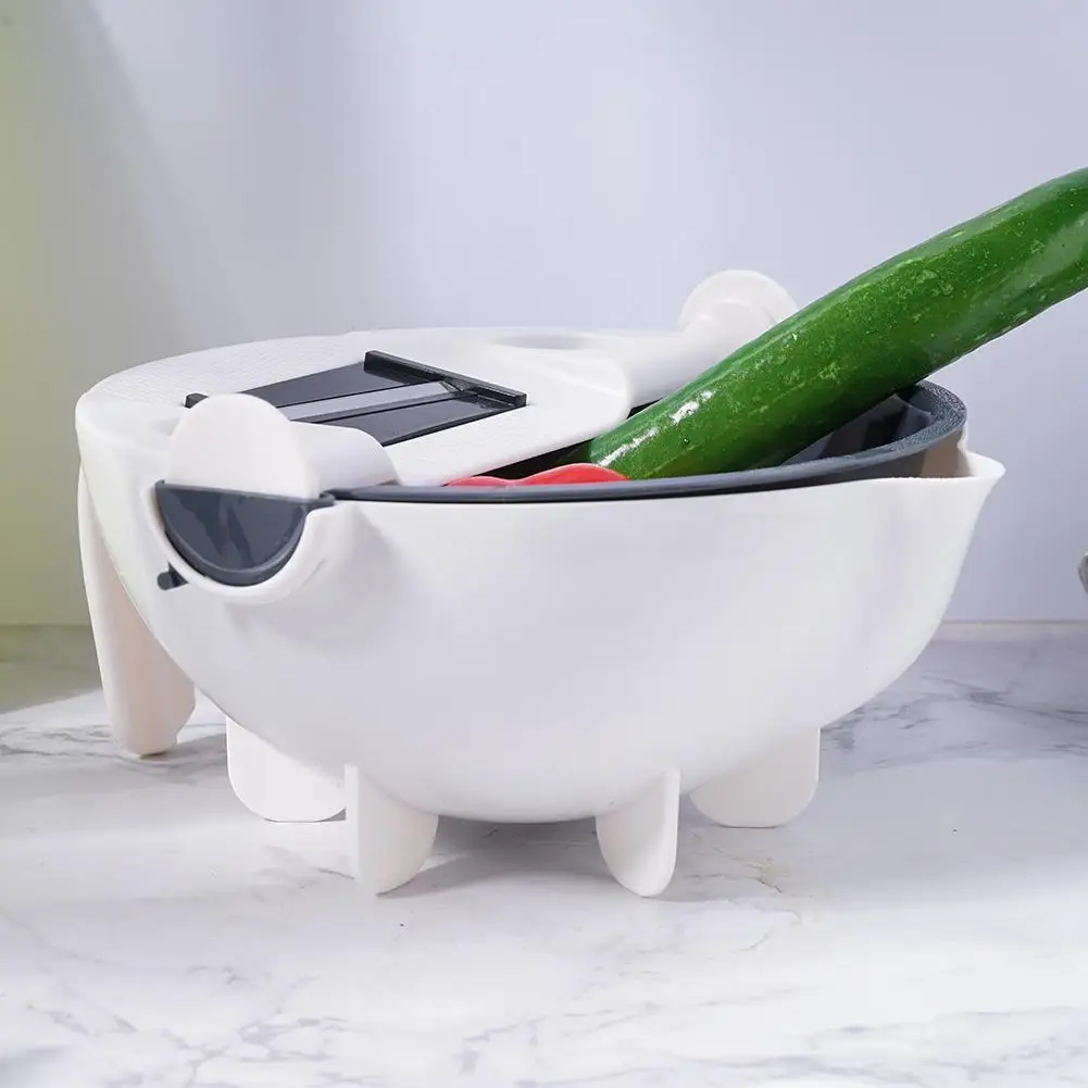 Многофункциональная вращающаяся овощерезка 9 в 1 терка для фруктов со сливной