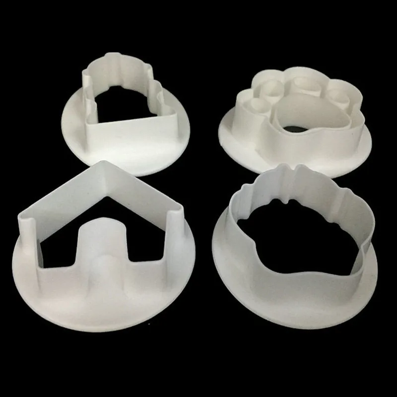 4 шт./компл. пищевого пластика DIY Собака тема печенья резак торт плесень помадка