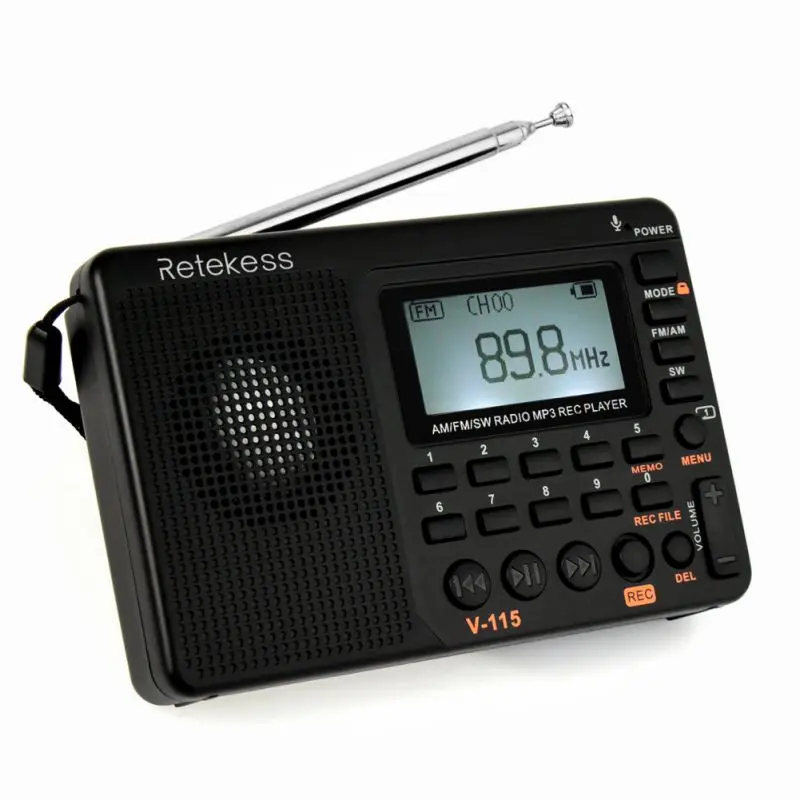 Портативный Перезаряжаемый FM/AM/SW радио персональное карманное радио TF карта MP3 музыкальный плеер