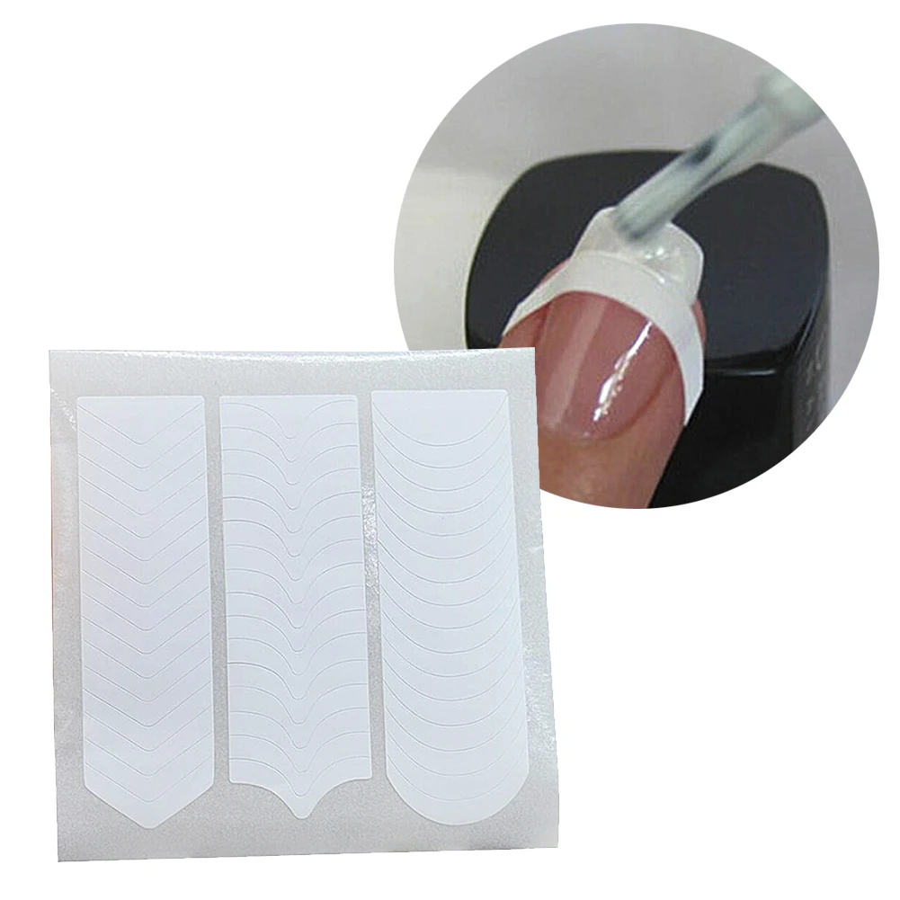 Французский маникюр наклейки для дизайна ногтей советы лента стикер Руководство