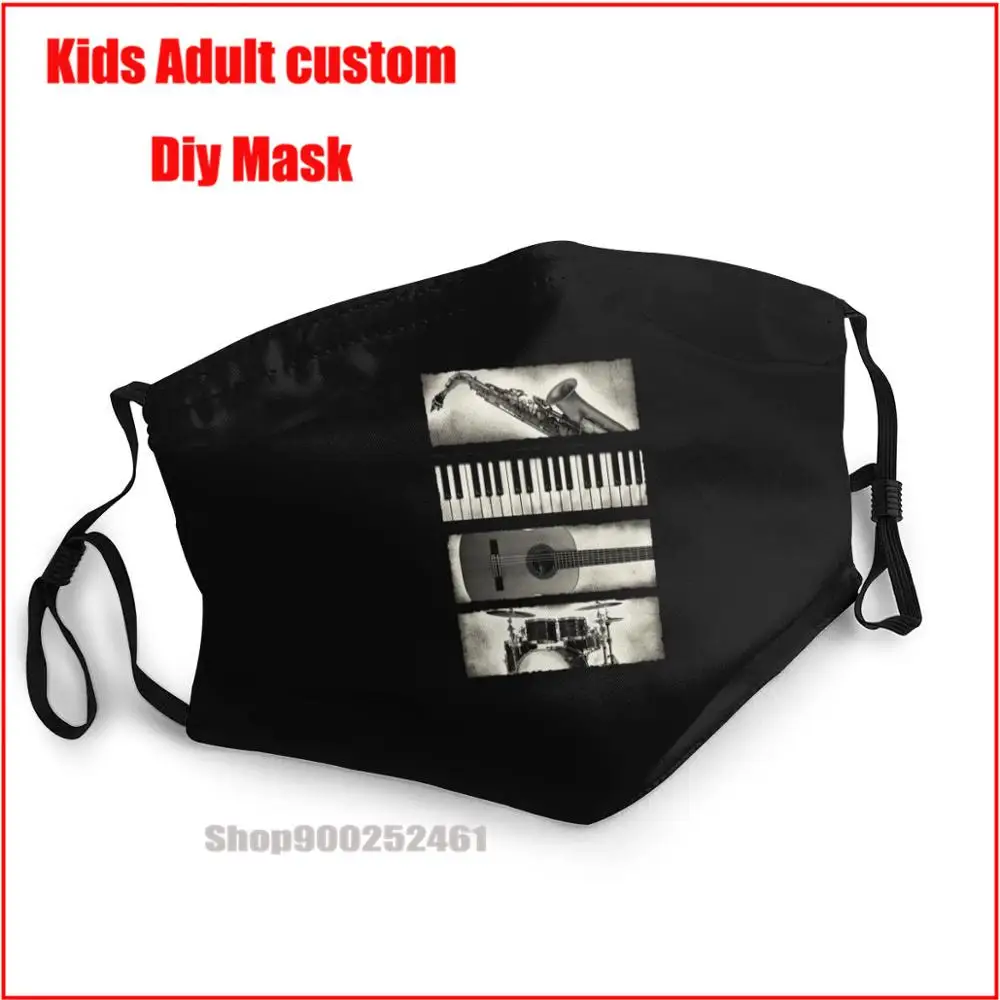 

Музыкальный Саксофон гитарный барабан DIY masque adulte стираемая моющаяся многоразовая маска для лица mascarillas de tela lavables con filtro