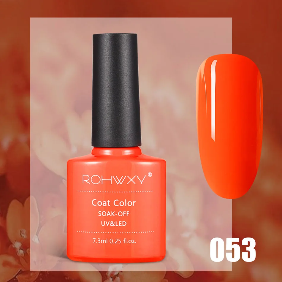 ROHWXY УФ-гель для ногтей Гибридный лак для замачивания ногтей полуперманентный верхний Базовый лак для ногтей все для маникюра Гель-лак - Цвет: A053