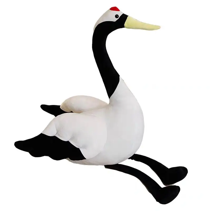 

Hot 50/80cm Cute Simulation Crane Plush Doll Cartoon Stuffed Animal Bird Swan Toy for Kids Baby Child Gift Home Room Decoration