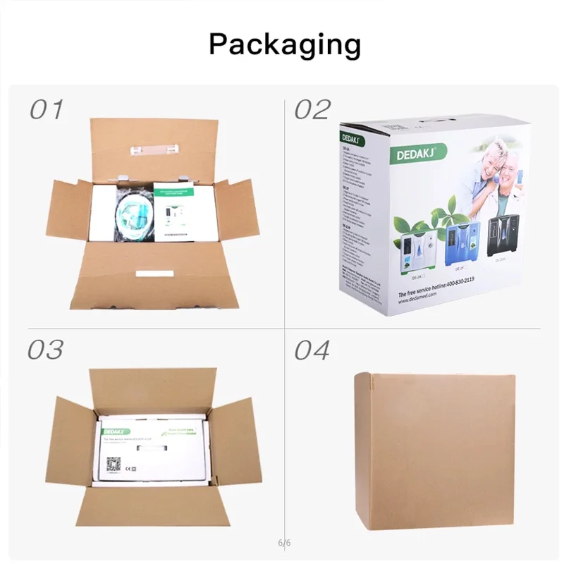 

DE-2A 2-9L Portable Oxygen Generator Low Operating Noise High Concentration Oxygen Making Machine Home Care Air Purification