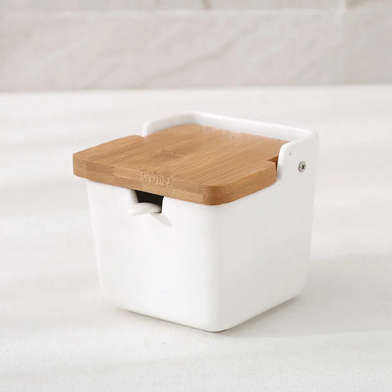 

Home Supplies Kitchen Seasoning Tools Ceramic Seasoning Jar Set Salt Sugar Seasoning Box Spice Jar Kitchenware Accessories