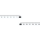 Клейкая лента Uxcell 200 см, измерительная лента для чтения справа налево, клейкая лента на линейке верстака (белая)