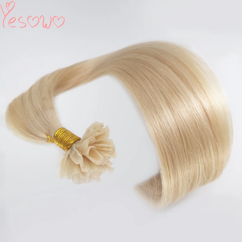 Yesowo бразильские человеческие волосы Remy с u образной окантовкой кератиновые 1 0