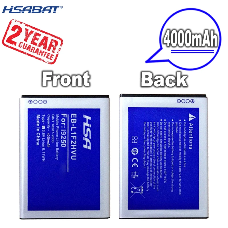Новые поступления [HSABAT] 4000 мА/ч EB-L1F2HVU EB L1F2HVU запасная батарея для Samsung Nexus Prime/Galaxy I557