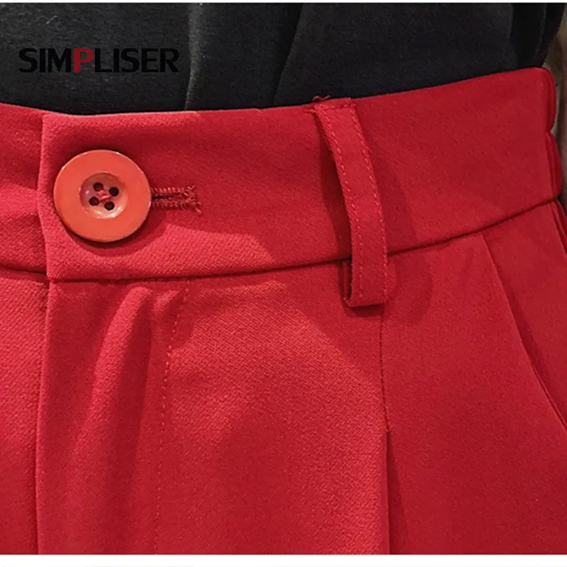 Костюмные брюки женские с широкими штанинами лето 2020 Офисная Женская одежда