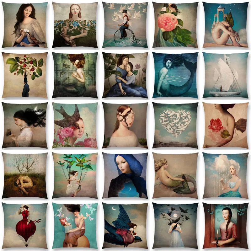 Новые Элегантные женские красивая девушка Шекспира Стиль картина маслом Луна