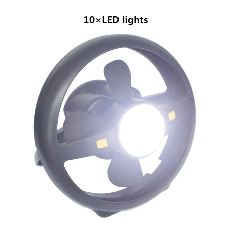 Уличный вентилятор для кемпинга светильник перезаряжаемый через USB 3600 мА/ч