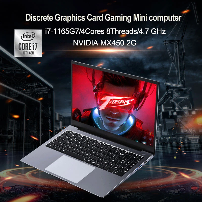 Игровой ноутбук 11-го поколения 15 6-дюймовый Intel Core i7 1165G7 i5 1135G7 NVIDIA MX450 2G сканер