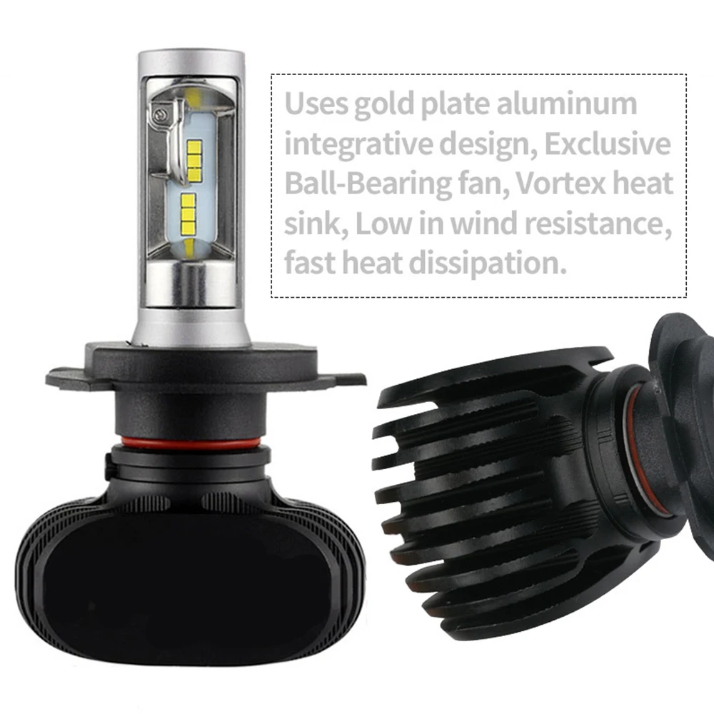 CARCTR 1 пара светодиодных Автомобильных Фар H4 Led H7 супер яркие лампы H1 H3 H11 9005 9006 9012 9004