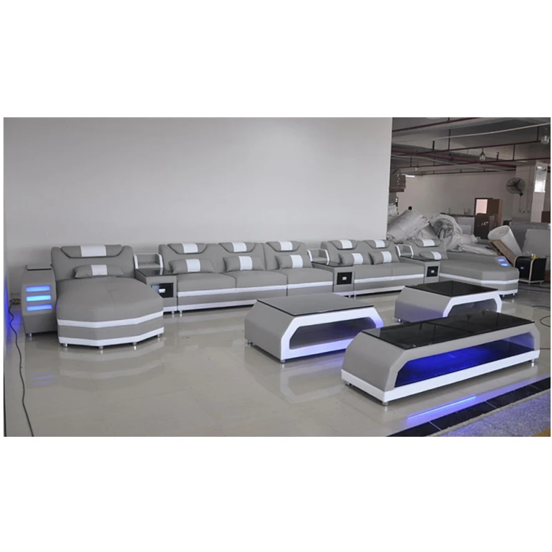 Высококачественный кожаный диван для гостиной секционный диван|Диваны гостиной|