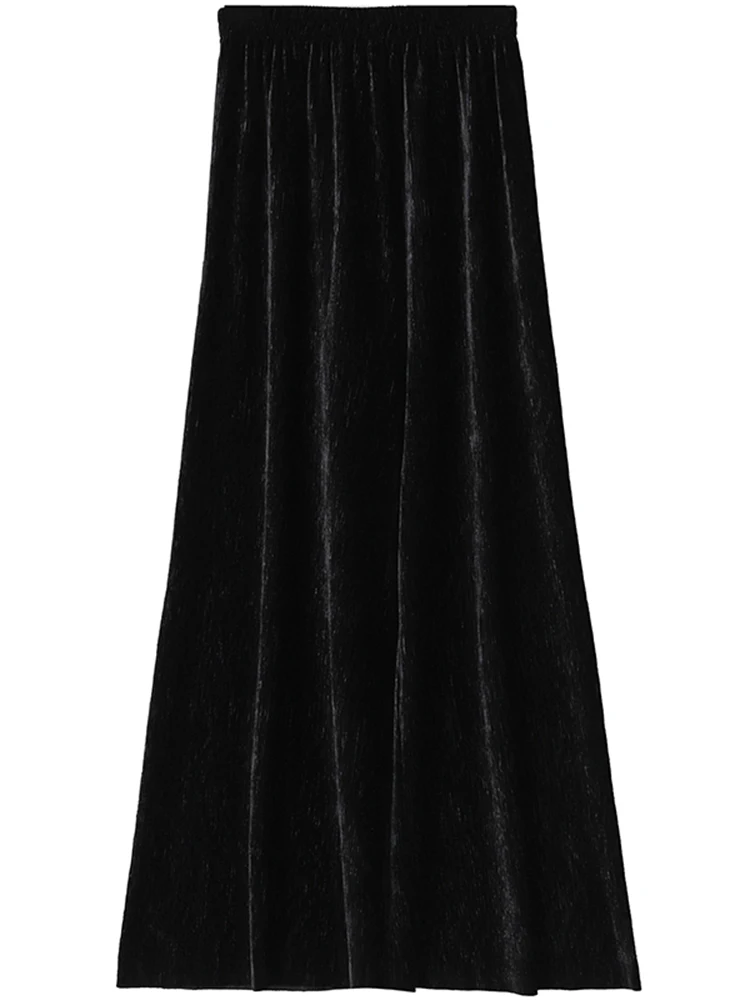 

VANOVICH Velvet Casual 2021 Autumn and Spring Women Wide Leg Pants Solid Color Fashion High Waist Long Pants Female