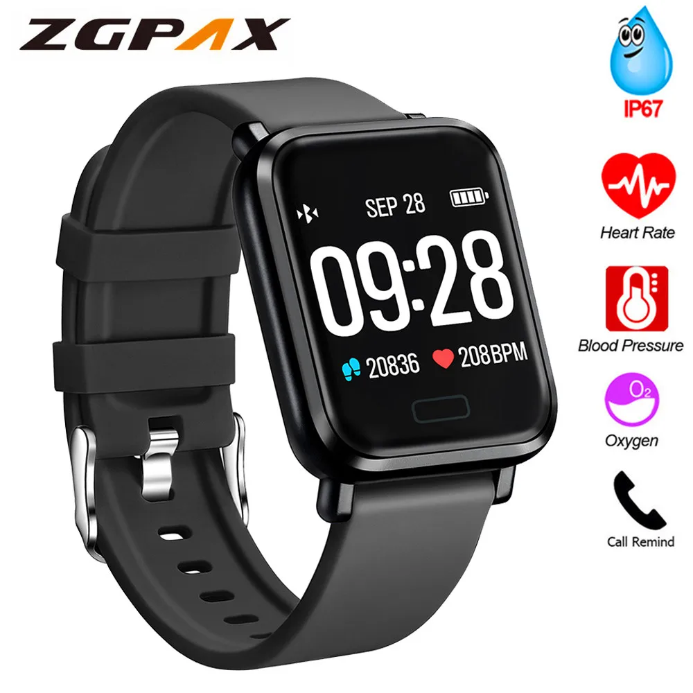 Смарт часы IP67 водонепроницаемые пульсометр измеритель артериального давления
