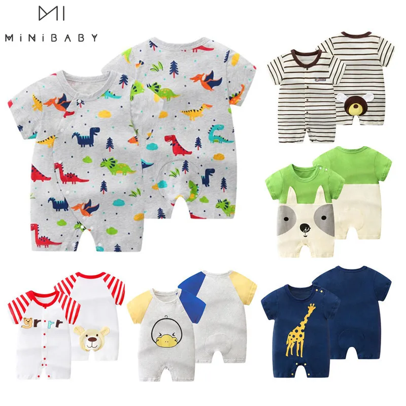 Orangemom 2022 summer Baby Boy Bodysuits PP cartoon short overalls for infants Jumpsuit anime Roupa Menino vestidos body |