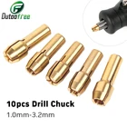 10 шт.лот патрон из нержавеющей стали вращающиеся шлифовальные машины Полировка Меди гравировальная машина патрон Dremel аксессуары нефрит резьба медь