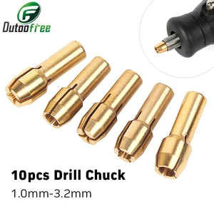 10 шт.лот патрон из нержавеющей стали вращающиеся шлифовальные машины Полировка Меди гравировальная машина патрон Dremel аксессуары нефрит резьба медь