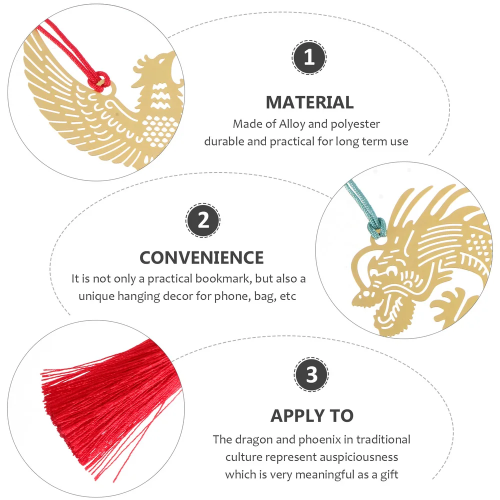 

2pcs Dragon Modeling Graduation Gift Decor (Golden)