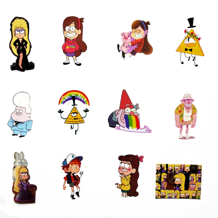 26 шт. ПВХ забавные аниме гравитационные падения водонепроницаемый автомобильный