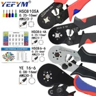 Инструменты для обжима, плоскогубцы, коробка с зажимом для Электрических Трубчатых клемм HSC8 10S 0,25-10 мм2 23-7AWG 6-4B6-6 0,25-6 мм2 16-4, наборы инструментов