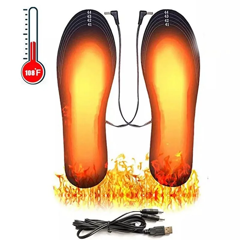 

Electric Heated Insoles USB Charging EVA Elastic Material Washable Cutting Foot Warmer for Men Women Warm Socks Pad 35-46 yard