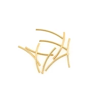 10pcs gold color brass curved tube spacer beads connector for necklace bracelet jewelry making