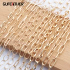 Набор для изготовления ювелирных изделий GUFEATHER, набор аксессуаров для самостоятельного изготовления ювелирных изделий, ожерелий, браслетов, 1 млот, без никеля, 18 к позолоченного цвета