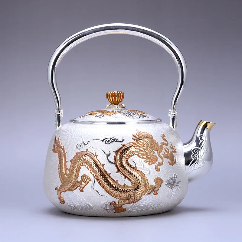 Чайник чайник из нержавеющей стали серебряный железный для горячей воды чая 1000