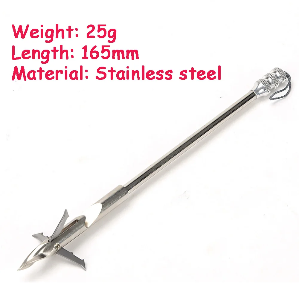 Новый стиль 16,5 см нержавеющая сталь Bow Fishing Slingshot Arrow Head Broad Heads Arrowheads Hunting Tips On.