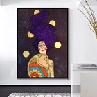 Скандинавские современные фигуры, персонажи, акварельные красочные картины, плакаты, принты, квадратные картины, Настенная картина, декор для гостиной