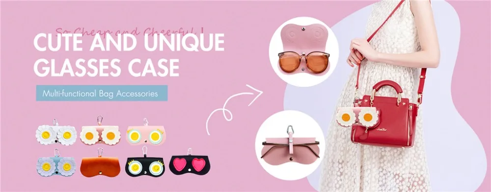 Children Cute Hard Eyeglasses Case Kids Sunglasses Box Hand Pouch for Protector Glasses Box Holder pineapple puppys print