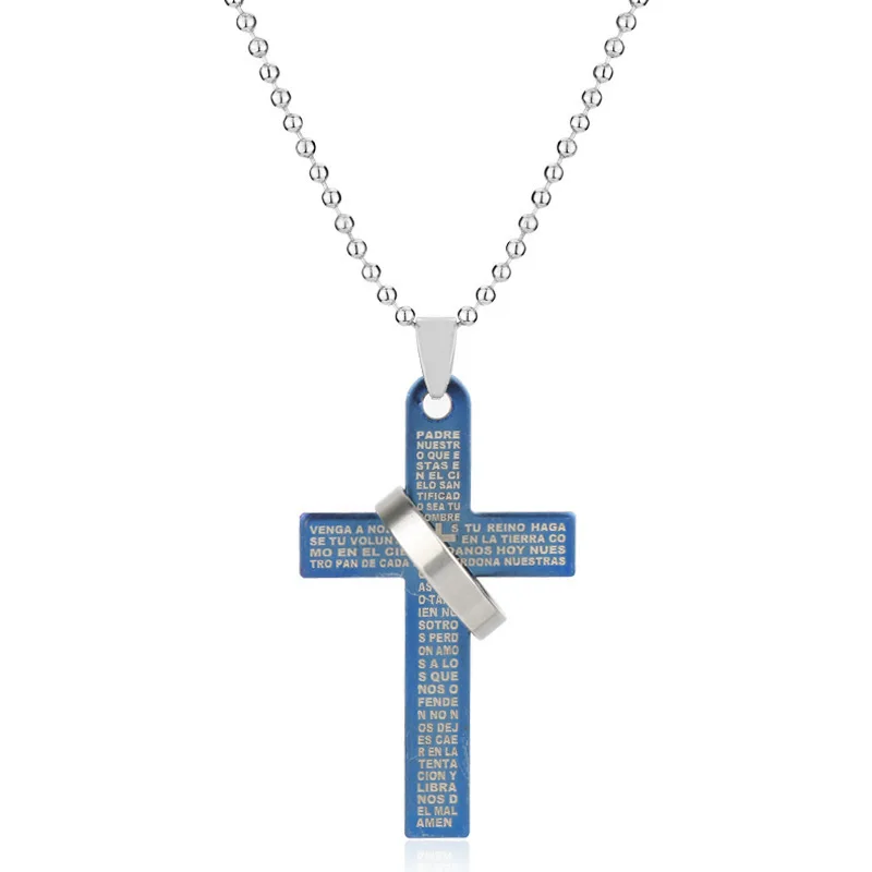 Ожерелье из нержавеющей стали с христианскими библиями для женщин и мужчин