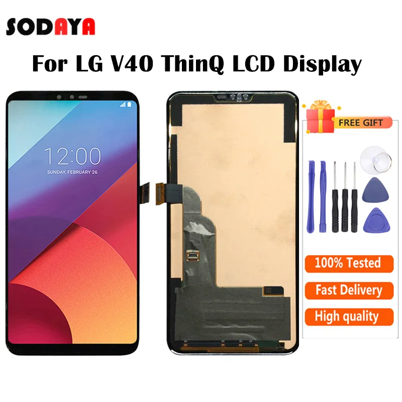 ЖК дисплей 6 4 дюйма для LG V40 ThinQ + Стандартная замена бесплатная доставка|Экраны