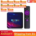 Смарт ТВ-бокс Android BOX 11,0 h96 max V11 rk3318 4K двойной Wifi медиаплеер Play Store Fast Android TV телеприставка h96max vs ip tv