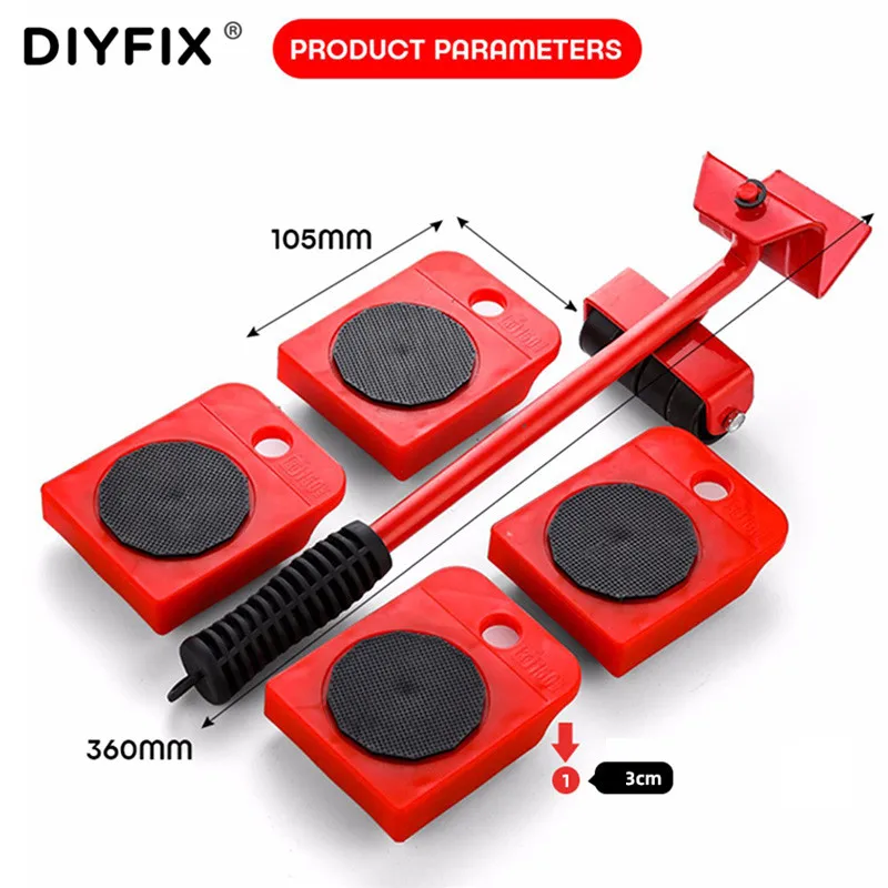 DIYFIX Hand Tool Moving Heavy Obiects Transport Set Home Furniture Bed Shifting Labor Saving Household | Инструменты